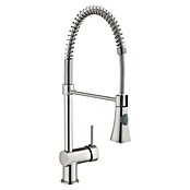 Camargue Merida Spültischarmatur (Niederdruck, Edelstahl, Matt, Spiralfeder)