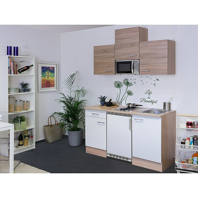 Flex-Well Kuhinjski komplet Samoa  (Širina: 150 cm, Bijela, S električnim uređajima) | BAUHAUS