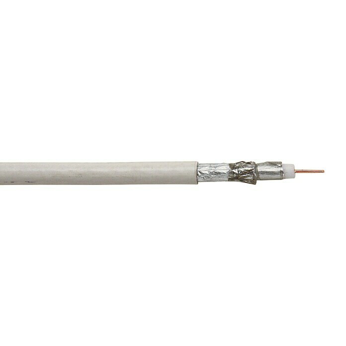 Koaksijalni kabel (50 m, Mjera zaštite: 120 dB, Bijelo)