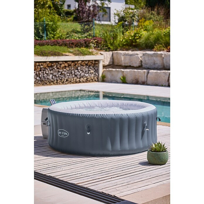 Bestway Lay-Z-Spa Mobil-Whirlpool Miami Air-Jet (Ø x H: 180 x 66 cm, Anthrazit, 669 l) | BAUHAUS