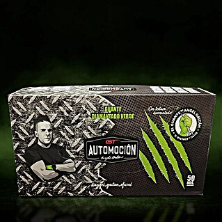GT Automoción Guantes de nitrilo (L, Verde, 50 ud.)