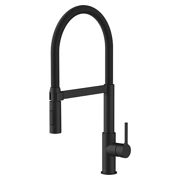 Lenz Spültischarmatur Aluna - Schwarz, Matt - Schwarze Küchenarmatur mit flexiblem Auslauf. Elegantes Design für moderne Küchen, bietet Flexibilität und Stil beim Abwaschen.