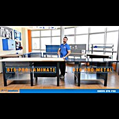 Simonrack Simonwork Banco de trabajo BT6 PRO Box Metal (L x An: 73 x 120 cm, Altura de trabajo: 83 cm, Carga soportada: 1.035 kg, Azul) | BAUHAUS