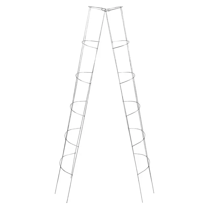 Bellissa Gurkenturm - Ø x H: 20 x 120 cm, Verzinkt - Leiter aus Metall, ein praktisches Werkzeug für den sicheren Aufstieg. Ideal für Arbeiten in der Höhe.