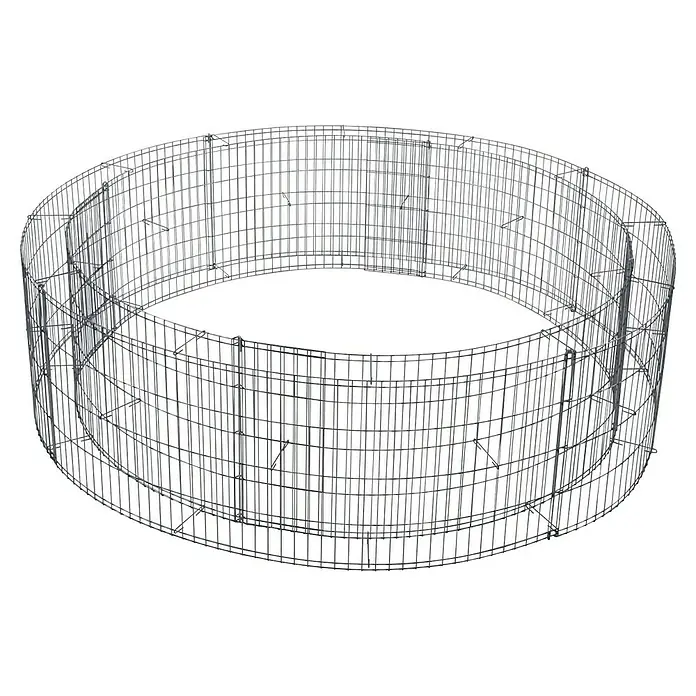 Bellissa Hochbeet Bausatz - 126 x 40 cm, Metall - Ansicht eines zylindrischen Gabionenkorbs aus Drahtgeflecht. Ideal für Gartenbau oder als dekoratives Element im Außenbereich.