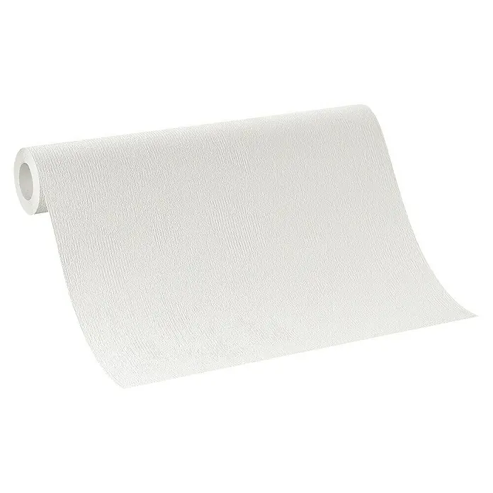 Rasch Vliestapete Deco Style - Weiß, Uni, 10,05 x 0,53 m, Feine Struktur - Rolle eleganter, reinweißer Tapete mit subtiler Textur, die jedem Raum eine schlichte, moderne Note verleiht. Perfekt für ein stilvolles Ambiente.