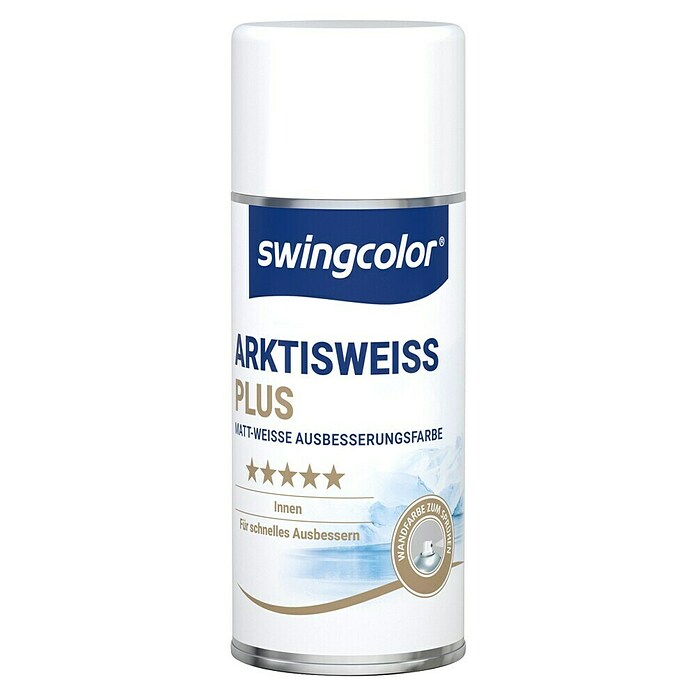 swingcolor Wandfarbe Ausbesserungsspray Arktisweiß Plus (Schneeweiß, Matt, 150 ml) | BAUHAUS