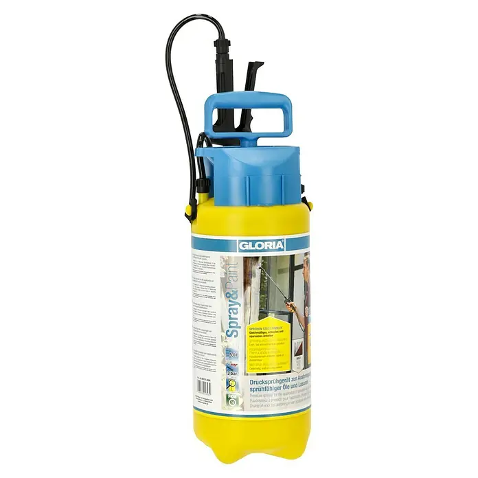Gloria Drucksprühgerät Spray&Paint - Betriebsdruck: 3 bar, Kunststoff - Abbildung eines Gloria Spray&Paint Drucksprühgeräts, ideal zum Auftragen von Ölen und Lasuren.