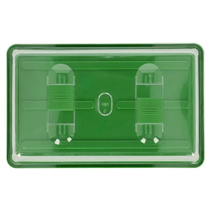 Floraworld Zimmergewächshaus Classic - 38 x 24 x 12,5 cm, Grün - Grüner Deckel für einen Behälter. Praktisch für die sichere Aufbewahrung von Lebensmitteln im Kühlschrank oder Gefrierschrank.