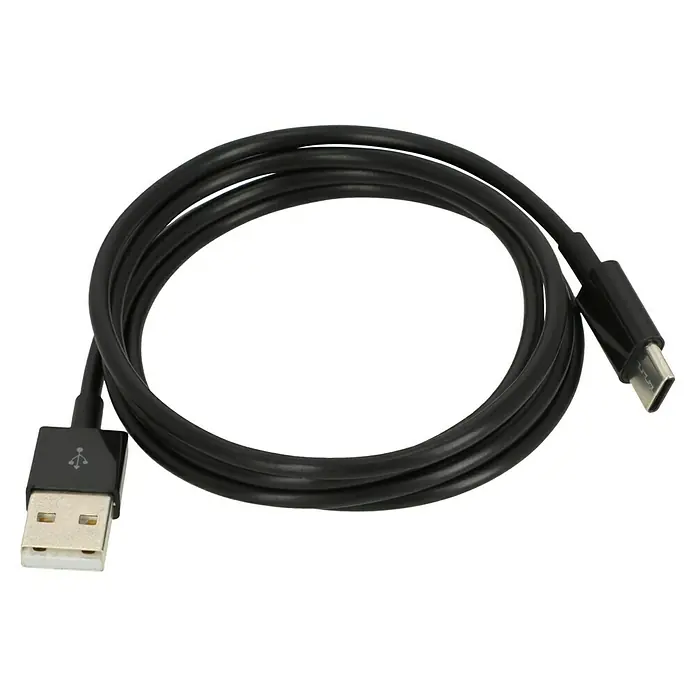 Gardena Drucksprüher Easy Pump - Füllmenge: 5 l - Schwarzes USB-Kabel mit USB-A- und USB-C-Anschlüssen. Ideal zum Aufladen und zur Datenübertragung zwischen Geräten.