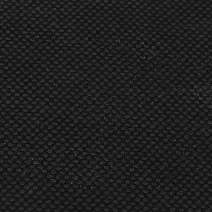 Unkrautvlies - L x B: 10 x 1,5 m, Grammatur: 50 g/m² - Nahaufnahme eines schwarzen Stoffes, der eine feine, körnige Textur aufweist. Ideal für Textilien und als dezenter Hintergrund geeignet.