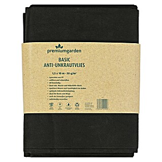 Unkrautvlies (L x B: 10 x 1,5 m, Grammatur: 50 g/m²)