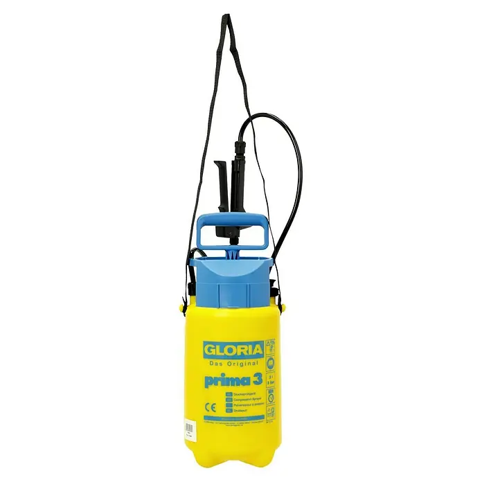 Gloria Drucksprühgerät Prima 3 mit verstellbarer Messingdüse - 3 l - Gloria Prima 3 Drucksprühgerät, ideal für Garten- und Pflanzenschutz. Robuster Behälter, einfache Bedienung für vielfältige Sprühanwendungen.