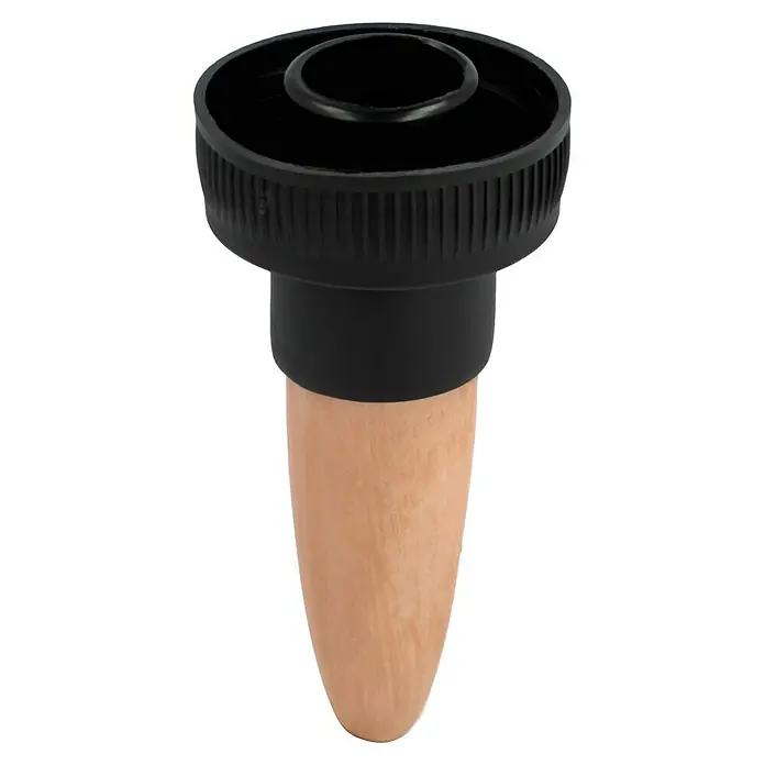 Gardol Wasserspender - 3 Stk., Geeignet für: PET-Flaschen - Nahaufnahme eines Bodenfeuchtigkeitssensors mit einem schwarzen Kunststoffkopf und einem beige-farbenen, konischen Tonkörper.