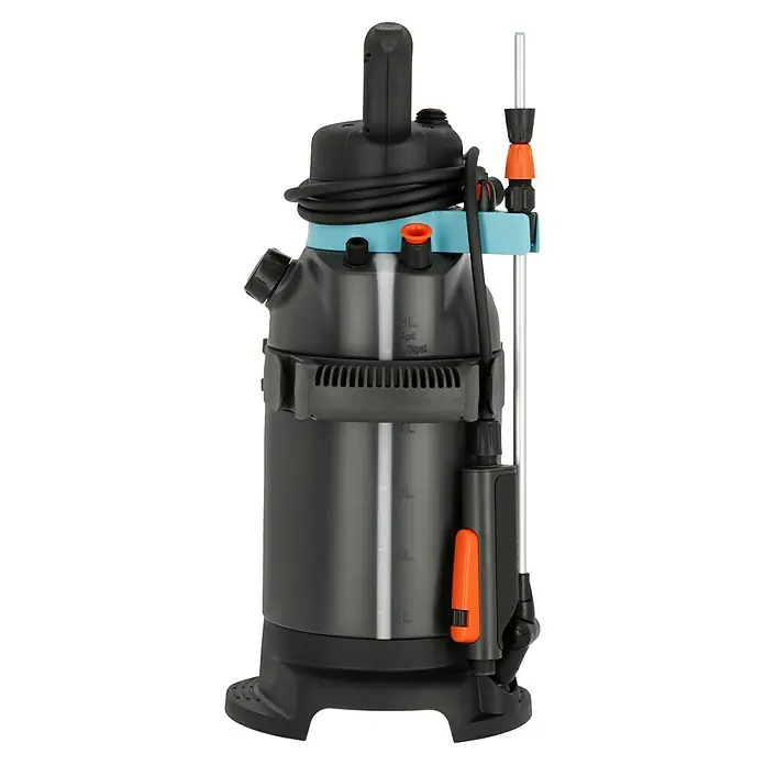 Gardena Drucksprüher Easy Pump - Füllmenge: 5 l - Eine Gardena Druckspritze mit einem Fassungsvermögen von 5 Litern, ideal für die Gartenarbeit. Der Sprüher ist mit einer Lanze ausgestattet.