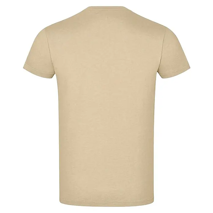 Camiseta Atomic - 4 XL, Arena, 85% algodón / 15% viscosa - Primer plano de una camiseta beige, que destaca la elegancia sencilla y la comodidad de este básico del guardarropa.