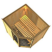 Karibu Systemsauna Fiona 2 (Ohne Ofen, Ohne Dachkranz, 170 x 196 x 198 cm)