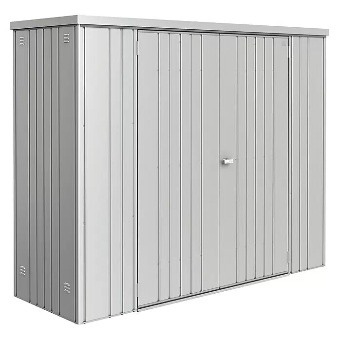 Biohort Geräteschrank 230 - Silber Metallic - Diagonale Ansicht