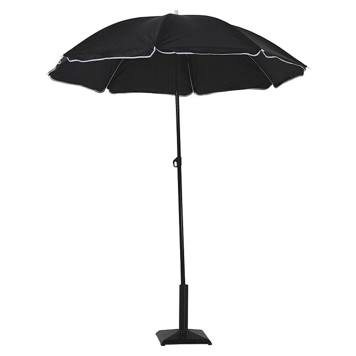 Sunfun Strandschirm (Durchmesser: 180 cm, Schwarz)