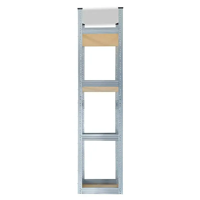 shelfplaza Schwerlastregal PRO - H x B x T: 200 x 40 x 40 cm, Traglast pro Boden: 200 kg, Stecken, verzinkt - Metallregal mit Holz- und Metallböden, ideal für Lagerung und Organisation. Robustes Design für vielseitige Anwendungen in Werkstatt oder Garage.