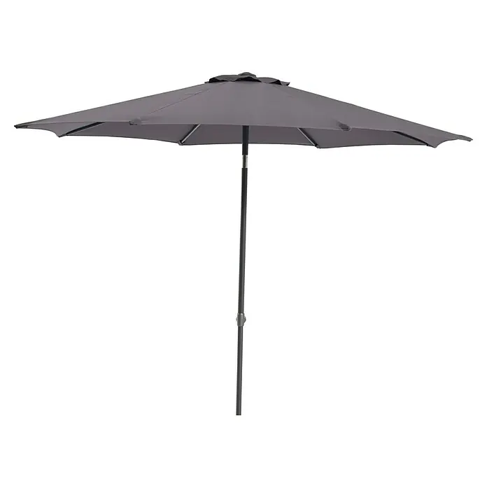 Sunfun Marktschirm rund Torino - Anthrazit, Durchmesser Bespannung: 270 cm - Grauer Sonnenschirm mit robustem Mast für den Außenbereich, ideal für Garten, Terrasse oder Balkon.