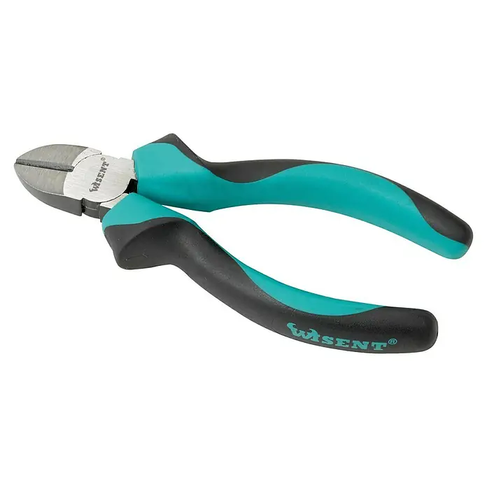 Wisent Alicate de corte diagonal Professional - Largo: 14 cm, Pulido, Azul/Negro - Alicates de corte lateral aislantes Wisent con mango azul y negro, perfectos para un trabajo de corte preciso y un agarre seguro.