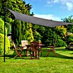 Sunfun Sonnensegel Typ 2 (360 x 360 cm, Hellgrau, 4 Befestigungsseile)