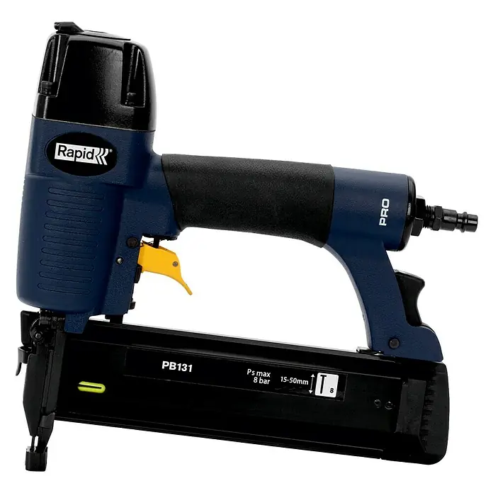 Rapid Druckluftnagler AirTac PB 131 - Länge Nagel: 15 mm - 50 mm, Geeignet für: Nageltyp 8, Pneumatisch - Ein Rapid PB131 Profi-Druckluftnagler in Blau und Schwarz. Ideal für professionelle Anwendungen, robust und zuverlässig.