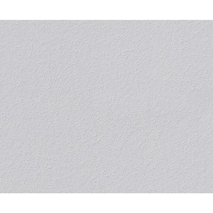 Erfurt Classico Raufasertapete - Weiß, Korngröße: Mittel, 20 x 0,53 m - Dieses Bild zeigt eine Nahaufnahme einer strukturierten, hellgrauen Oberfläche, die sich ideal als neutraler Hintergrund oder zur Texturdarstellung eignet.