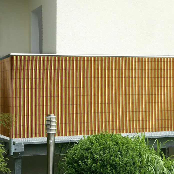 Gardol Balkonsichtschutz Superior - Natur, Bambus Optik, 300 x 90 cm - Balkonverkleidung aus Bambusrohr in Braun- und Gelbtönen, die Privatsphäre und einen natürlichen Look bietet.