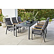 Sunfun Maja Gartenmöbel-Set (7 -tlg., Aluminium, Textil, Kunststoff, Night-Grey) | BAUHAUS