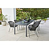 Sunfun Gartenmöbel-Set Maja/Sarah (7 -tlg., Stahl, Aluminium, Kunststoff, Olefin, Night-Grey) | BAUHAUS
