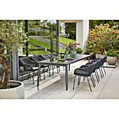 Sunfun Gartenmöbel-Set Solo/Sarah Rope (9 -tlg., Aluminium, Sintered Stone, Stahl, Olefin, Night-Grey, Tischplatte ausziehbar) | BAUHAUS