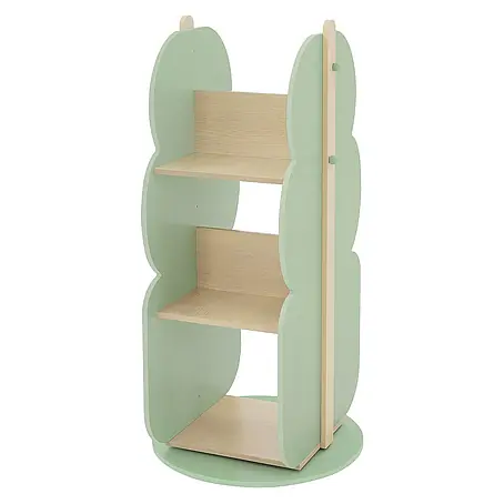 ECD Germany  Holzregal Baum Bücherregal mit 5 Ablagen, 360° drehbar, MDF