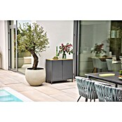 Sunfun Solo Garten-Aufbewahrungschrank (L x B x H: 90 x 46 x 86 cm, Stahl, Polywood, Night-Grey) | BAUHAUS