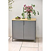 Sunfun Solo Garten-Aufbewahrungschrank (L x B x H: 90 x 46 x 86 cm, Stahl, Polywood, Night-Grey) | BAUHAUS