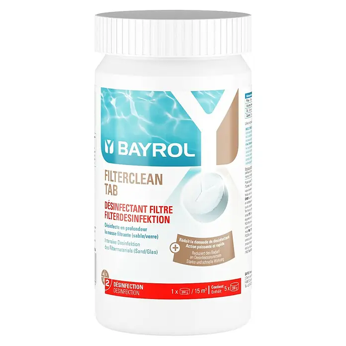 Bayrol Chlortabs Filterclean - 1 kg - Bayrol Filterclean Tab: Desinfektionstabletten für Sand- und Glasfilter, reduzieren den Desinfektionsmittelbedarf, für eine intensive Filterdesinfektion.