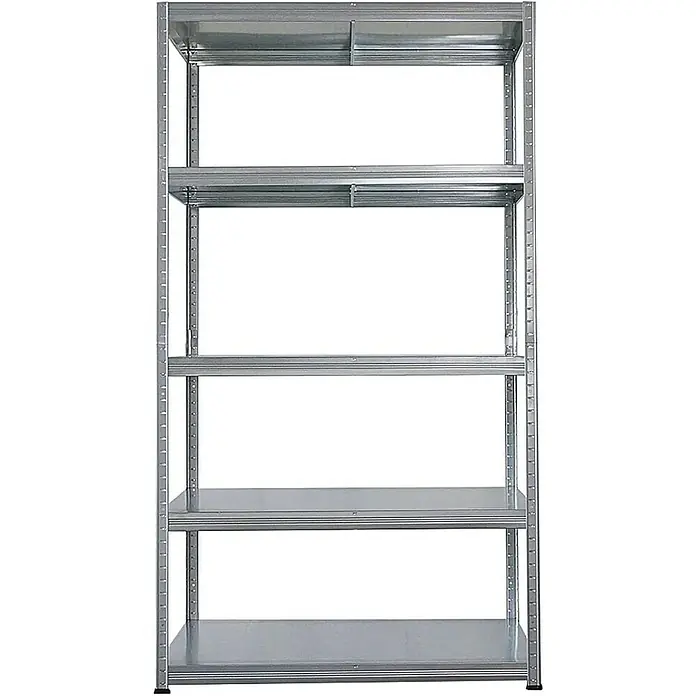 Proregal Metallregal Mega Deal Steel Eagle - Traglast pro Boden: 130 kg, Anzahl Böden: 5 Stk., Stecken, Verzinkt - Metallregal mit fünf Ebenen, ideal für Lagerung und Organisation in Garage, Keller oder Werkstatt. Robust und einfach zu montieren.