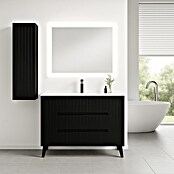 Mueble de lavabo Claire (L x An x Al: 45 x 100 x 81 cm, Negro, 1 seno, empotrado, salida central, Número de cajones: 3 ud.) | BAUHAUS