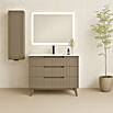 Mueble de lavabo Claire (L x An x Al: 45 x 80 x 81 cm, Moka, 1 seno, empotrado, salida central, Número de cajones: 3 ud.) | BAUHAUS