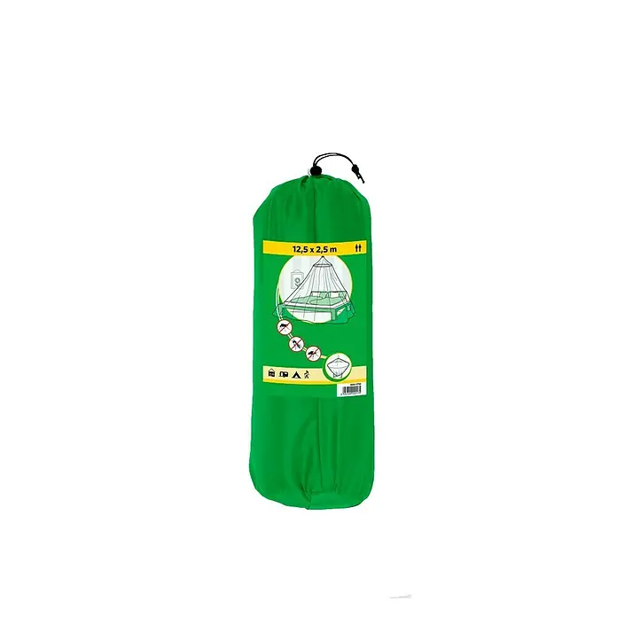 Easy Life Reisemoskitonetz Double - 12,5 x 2,5 m - Moskitonetz-Set in grüner Verpackung mit Produktinformationen. Ideal für drinnen und draußen, schützt vor Insekten.