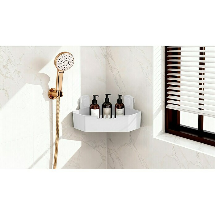 Venus Cesta de baño angular Orsa (14,7 x 27,6 x 27,6 cm, Blanco) | BAUHAUS