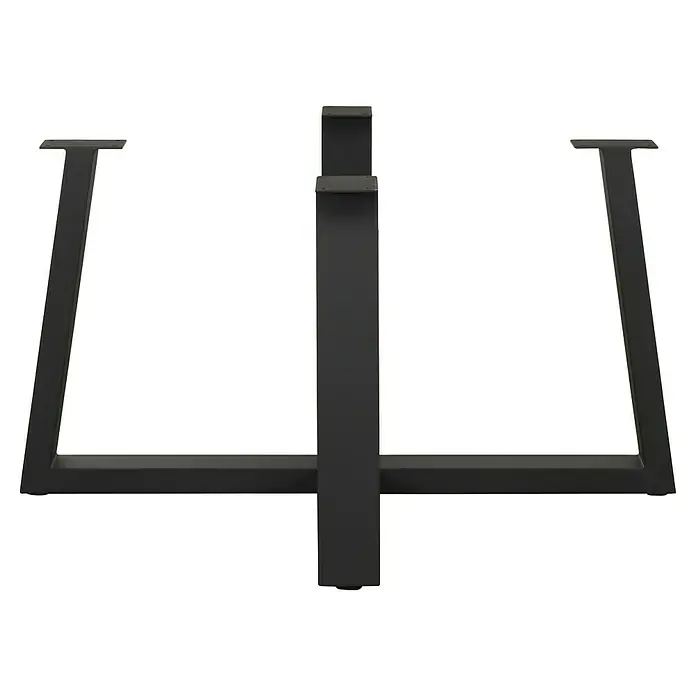 Sunfun Tischbein-Set Low-Dining - für Tischplatte ⌀ 150 cm, Höhe: 65 cm, Aluminium, Anthrazit - Abbildung eines modernen, schwarzen Metallregals. Ideal für stilvolle Aufbewahrung und Präsentation in jedem Raum.