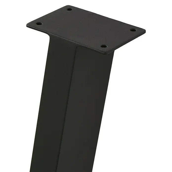 Sunfun Tischbein-Set Low-Dining - für Tischplatte ⌀ 150 cm, Höhe: 65 cm, Aluminium, Anthrazit - Schwarzes, trapezförmiges Tischbein aus Metall mit rechteckiger Montageplatte und Bohrlöchern zur Befestigung.