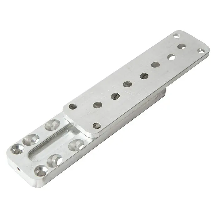 Sherpa Steckverbinder XS 20 - 110 x 30 x 12 mm, Belastbarkeit: 800 kg, Geeignet für: Holzwerkstoffe - Aluminium Montageplatte mit mehreren Löchern zur Befestigung von Bauteilen.
