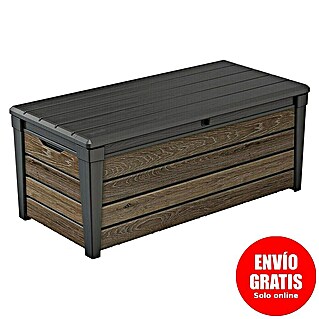 Keter Baúl para jardín Porto (L x An x Al: 70 x 145 x 60 cm, Walnut, Plástico)