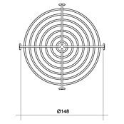 SCHUTZGITTER F. ROHRRADIALVENTIL. 150, METALL