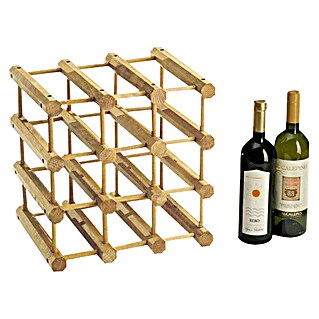 Weinregal (28 x 34 x 34 cm, Naturbelassen)