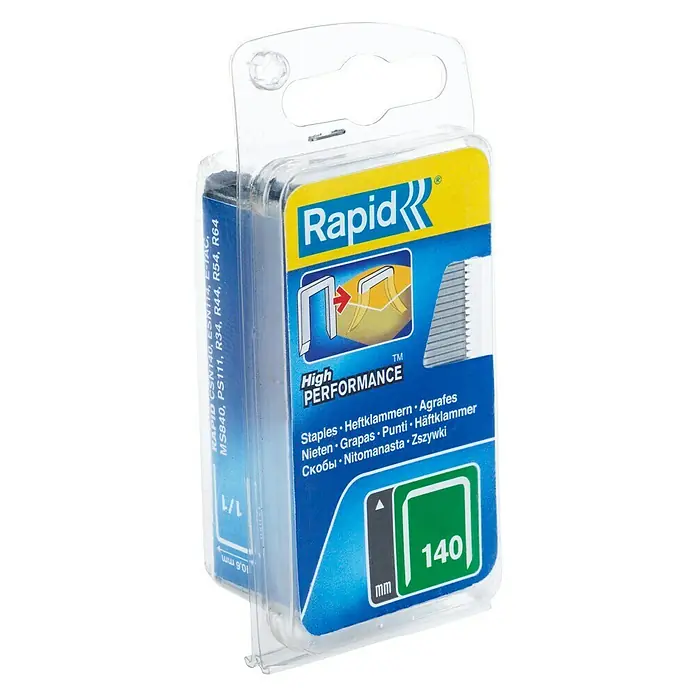 Rapid Flachdrahtklammern Typ 140 DP - Länge: 14 mm, Rückenbreite: 10,6 mm, 650 Stk. - Rapid Heftklammern 140, Hochleistungs-Klammern für zuverlässiges Heften im Büro und zu Hause. Ideal für vielseitige Anwendungen.