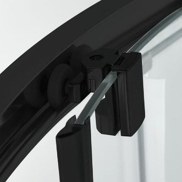 Sanotechnik Quickline Kompletni tuš Dallas  (90 x 90 x 210 cm, Bela/Črna, Upognjene oblike) | Kompletne tuš kabine | Tuš kabine | Tuširanje | Kopalnica in sanitarije | Izdelki | BAUHAUS